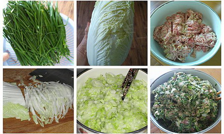 大白菜猪肉饺子步骤1-4