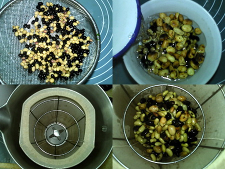 炒花生黑黄豆浆做法步骤1