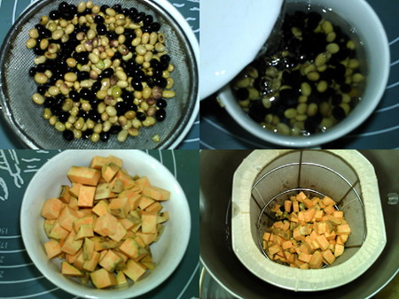 红薯黑黄豆浆做法步骤1