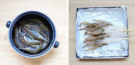 盐烤胡椒虾步骤1-2