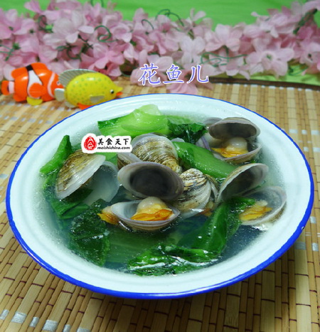 青菜圆蛤汤的做法