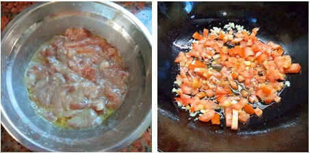番茄水煮肉片步骤3-4