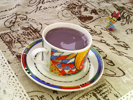 紫薯黑豆浆的做法