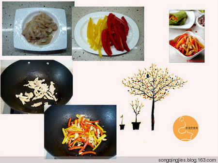 彩椒鸡肉菠菜卷步骤1-3