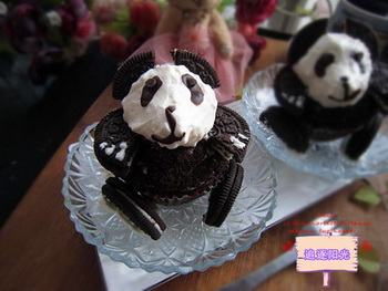 熊猫巧克力纸杯蛋糕步骤10