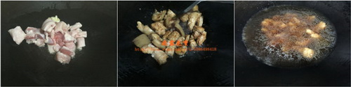 蘑菇辣椒炒肉步骤3-4