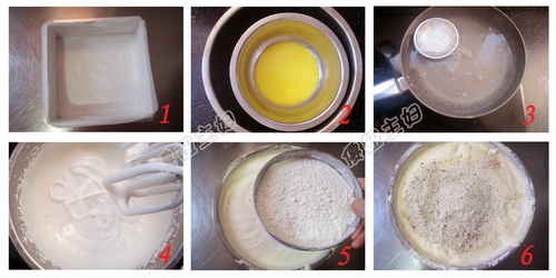 焦糖榛子蛋糕步骤1-6