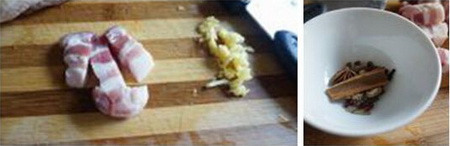 榛蘑红烧肉步骤1-3