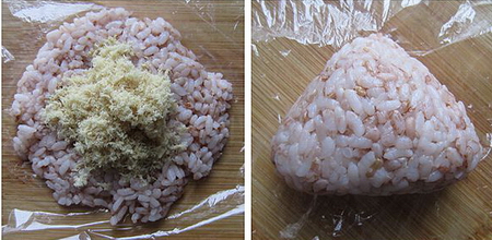 红粳米肉松饭团步骤5-6