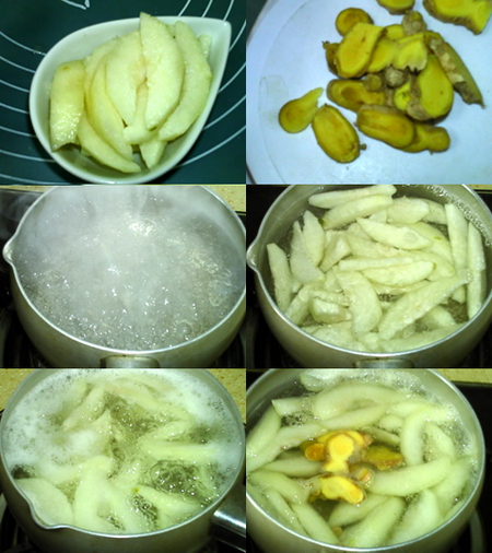 生姜蜜梨汤步骤1