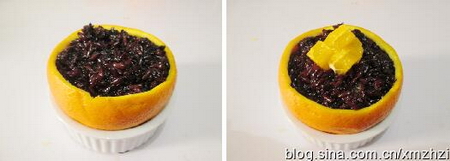 橙香黑米盅步骤7-8