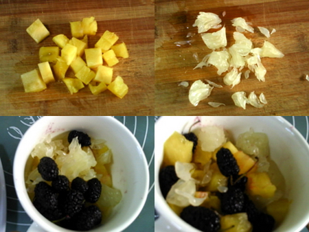 亚麻籽油酸奶水果捞步骤1-4