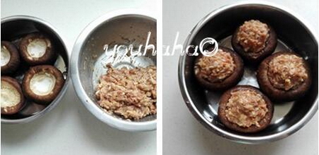 清蒸香菇肉丸&玉米饭步骤3-4