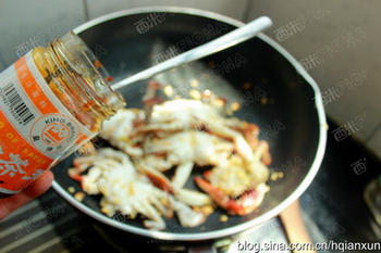 沙茶酱炒海蟹的做法步骤3