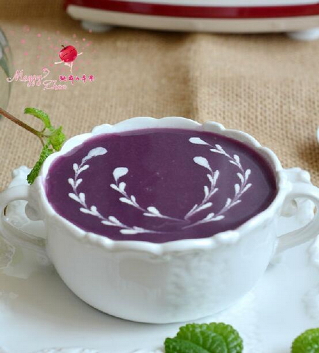 紫薯糯米糊的做法