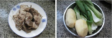 青菜土豆龙骨汤的做法步骤1