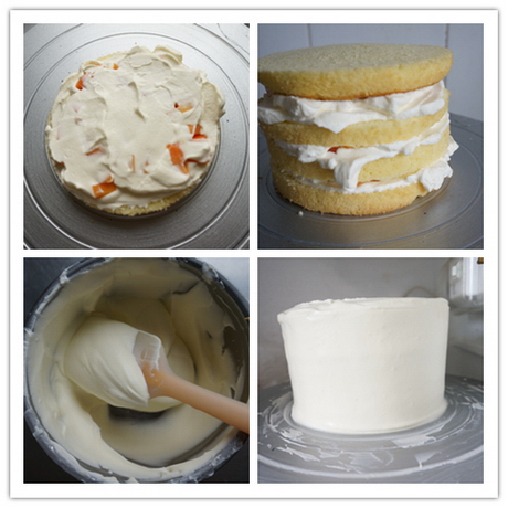 自制芒果奶油蛋糕的做法步骤5-8