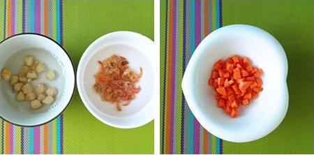 干贝海米粥的做法步骤1-2