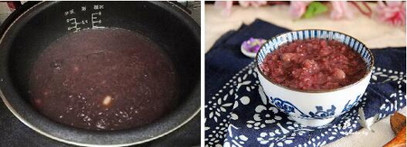 红枣黑米粥的做法,电饭锅巧煮养血益气黑米粥做法大全步骤5-6