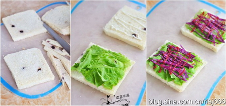 蔬菜总荟三明治的做法步骤1-3