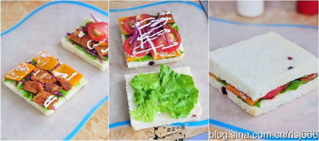 蔬菜总荟三明治的做法步骤4-6