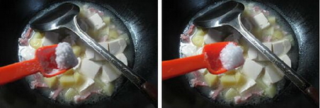 咸肉土豆煮豆腐的做法步骤6