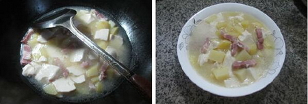 咸肉土豆煮豆腐的做法步骤7