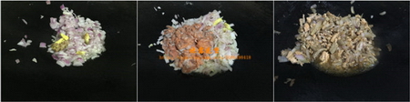三文鱼洋葱炒饭的做法步骤3-4