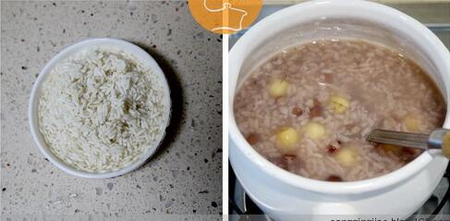 红豆莲子糯米粥的做法步骤2