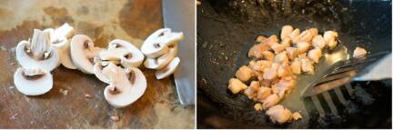 咖喱蘑菇鸡肉咸派的做法步骤3-4