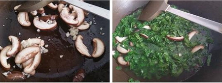 南瓜叶蘑菇汤的做法步骤3-4