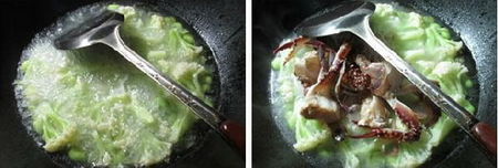 毛豆螃蟹花菜羹的做法步骤4