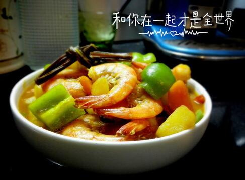 香茅咖喱虾的做法