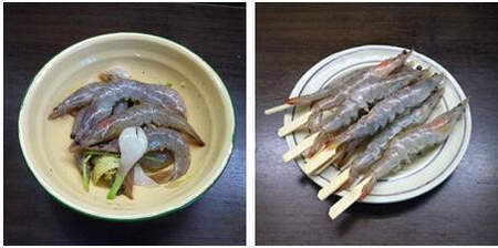 柠香大虾串的做法步骤5-6