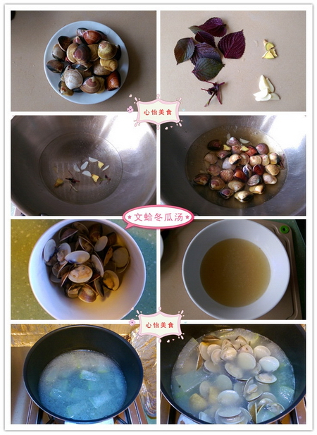 文蛤冬瓜汤的做法步骤1-8