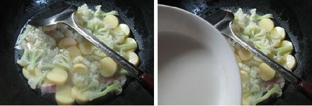 咸肉花菜豆腐羹的做法步骤7