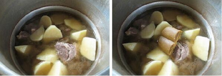 土豆牛排骨汤的做法步骤5