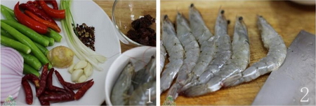 香辣干锅虾的做法步骤1-2