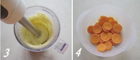 胡萝卜土豆泥蛋糕卷的做法步骤3-4