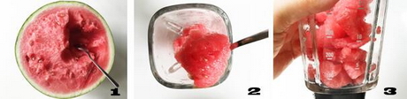 蓝莓西瓜冰的做法步骤1-3