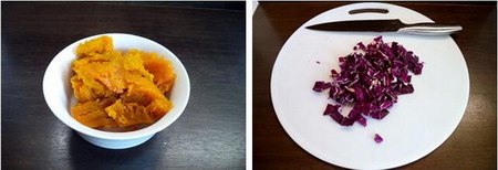 酸菜鲜肉彩饺的做法步骤1-2