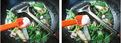 咸肉小白菜蛏子汤的做法步骤5