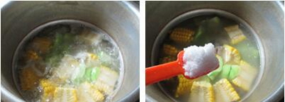 玉米佛手瓜排骨汤的做法步骤5