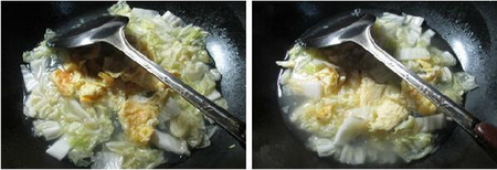 鸡蛋白菜煮粉丝的做法步骤6