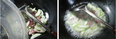 咸肉秀珍菇煮长瓜的做法步骤5