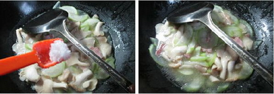 咸肉秀珍菇煮长瓜的做法步骤7