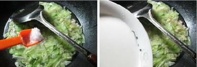 肉丝圆白菜蚕豆羹的做法步骤7