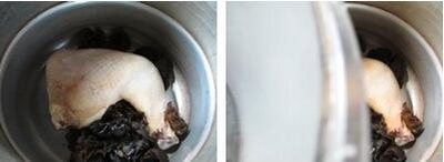 黑木耳羊尾笋鸡腿汤的做法步骤2
