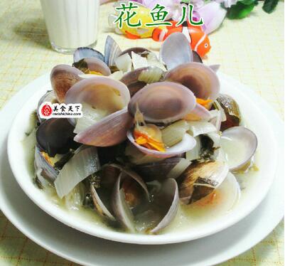 腌白菜煮圆蛤的做法