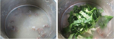青菜黄豆排骨大米粥的做法步骤5